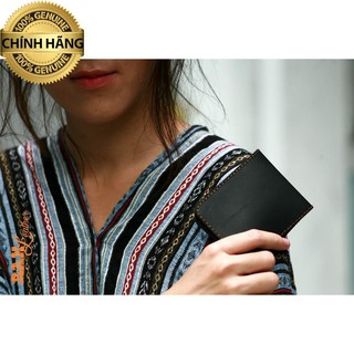 VÍ RAM MINI - DA BÒ ĐEN NHÁM (da bò thật) .