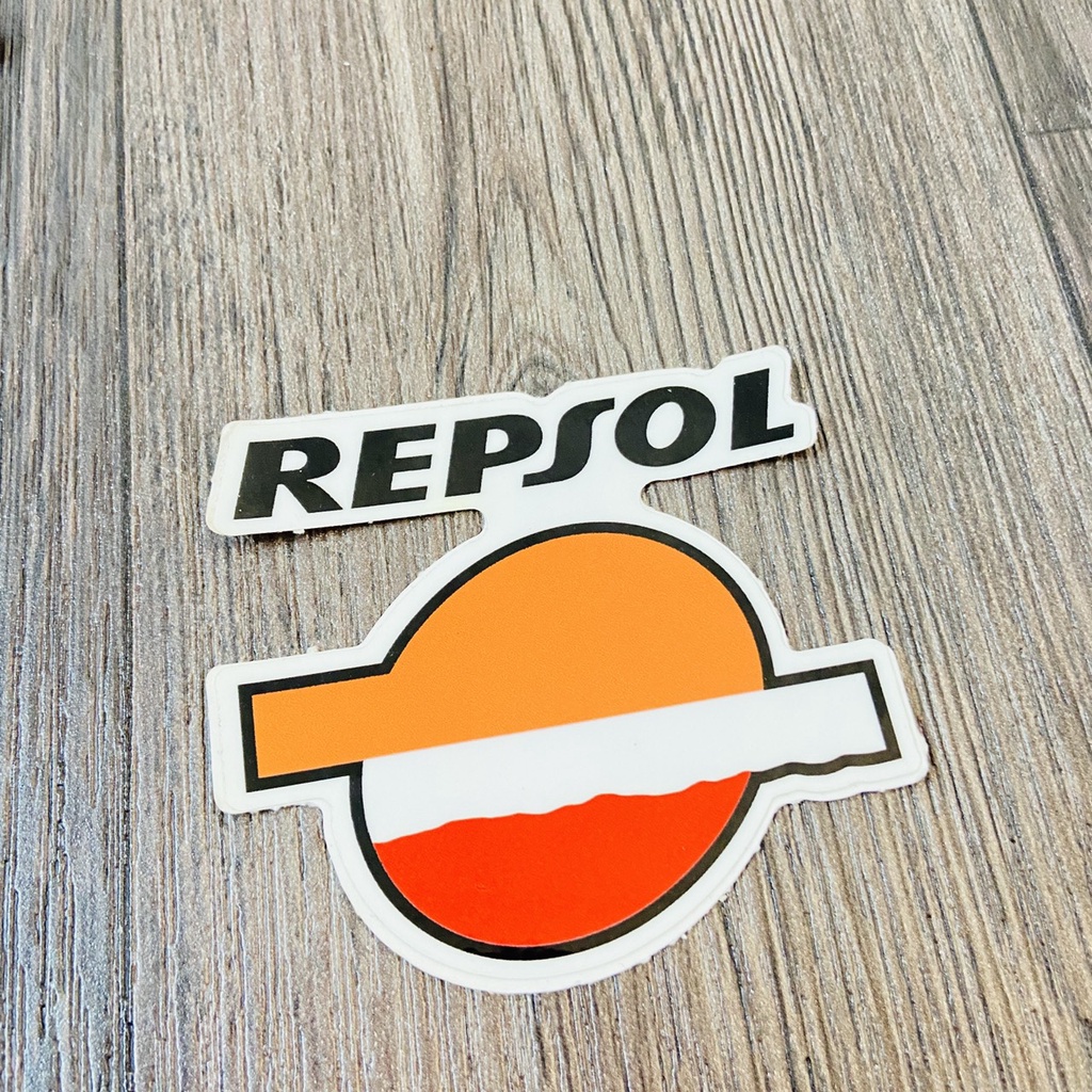 (HCM) (giá 1 miếng) Bộ sưu tập tem rời LOGO, tem huy hiệu STICKER REPSOL, HRC, SHOWA, POLINI