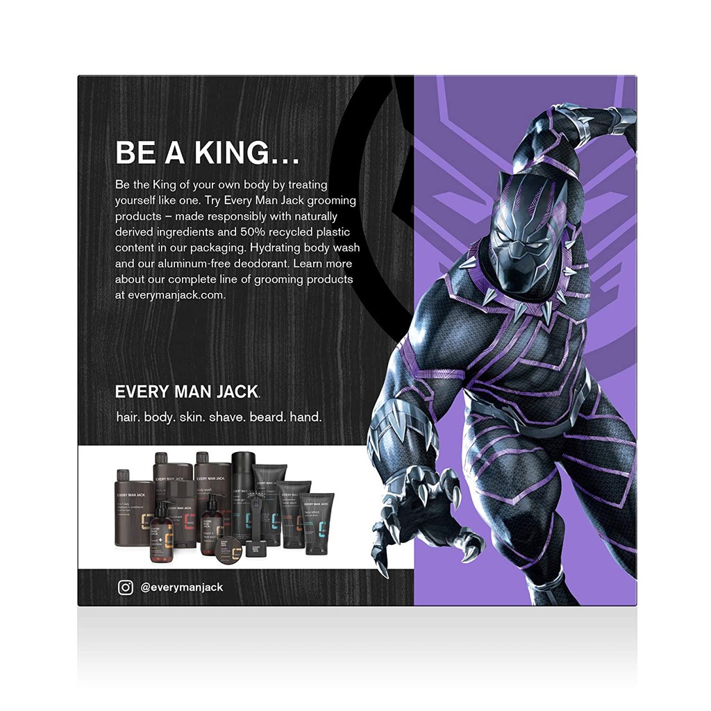 [MARVEL] Sữa Tắm Every Man Jack Wakanda Herbs Marvel Black Panther Limited Edition 500ML