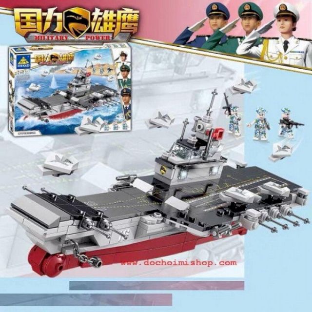 Lego kazi 84082 siêu phẩm xếp hình tàu sân bay