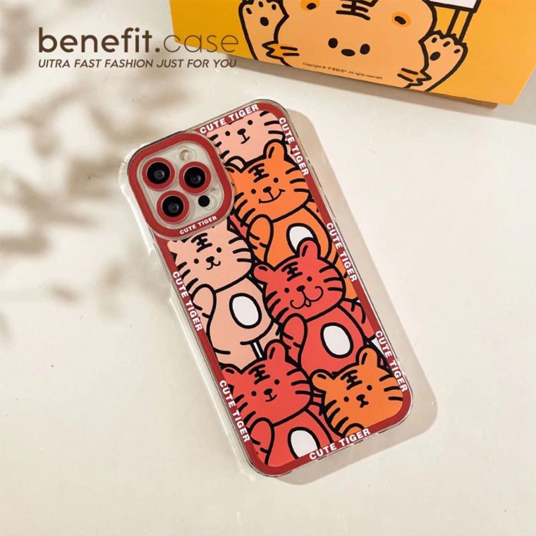 Ốp Điện Thoại TPU Mềm Hình Hoa/Hổ Cho Iphone 13 12 Mini 11 Pro X XR XS Max SE 2020 6 6S 7 8 Plus
