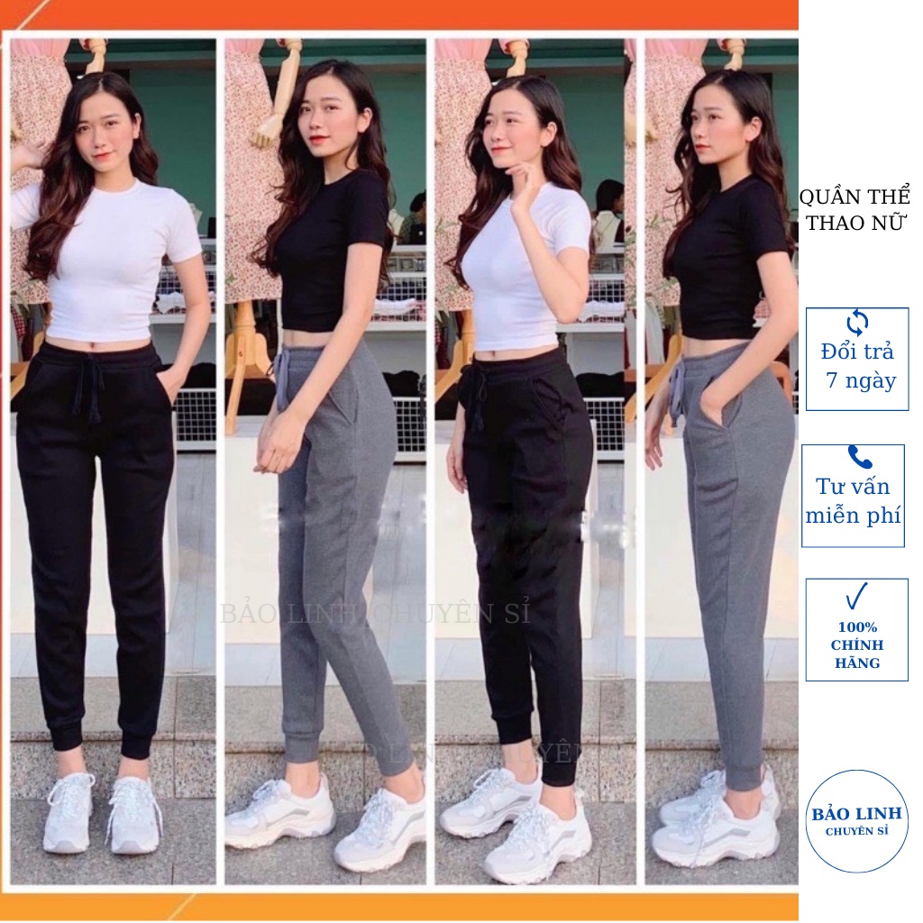 Quần jogger len tăm nữ BIGSIZE dáng thể thao cạp chun bo gấu phù hợp với moi lứa tuổi | BigBuy360 - bigbuy360.vn