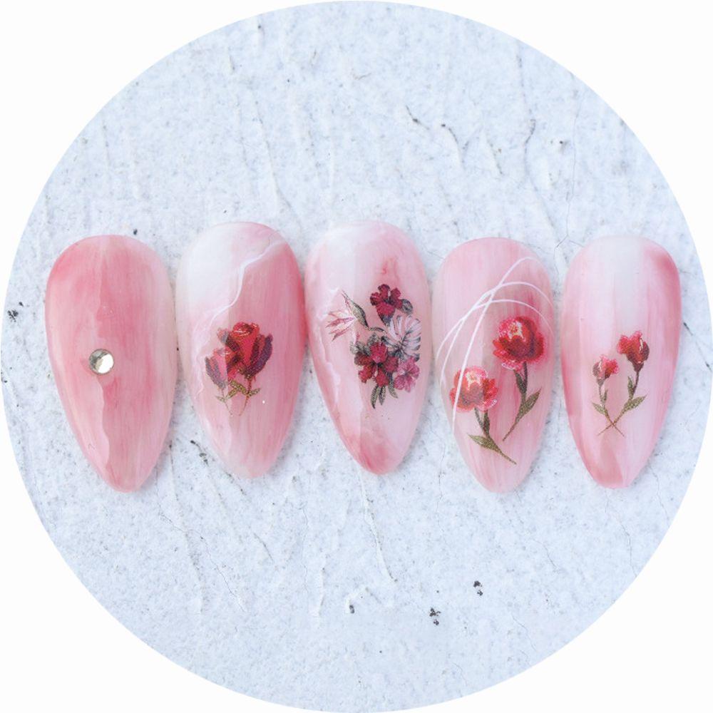 1 Tờ Nhãn Dán Trang Trí Móng Tay Nghệ Thuật Tự Dính