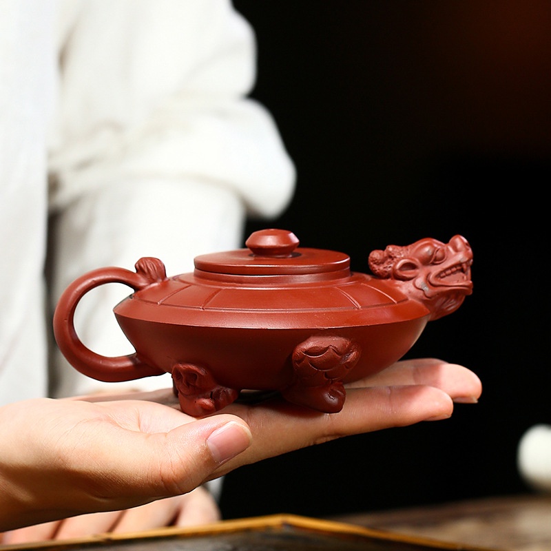 Ấm Tử Sa Nghi Hưng Long Quy 180 ml (Đại Hồng Bào)