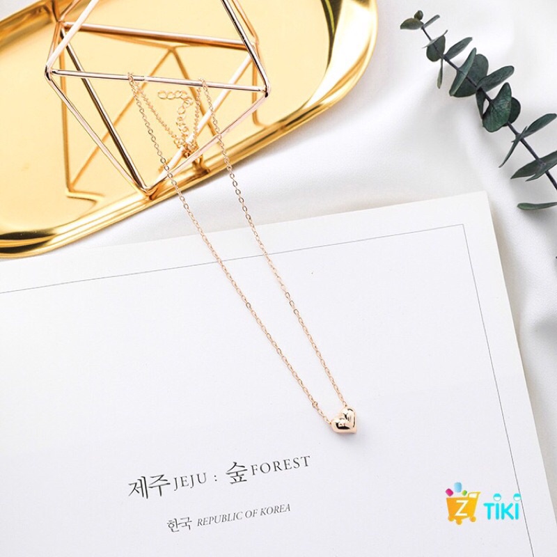 Dây Chuyền Mặt Trái Tim Thời Trang Kiểu Hàn Quốc