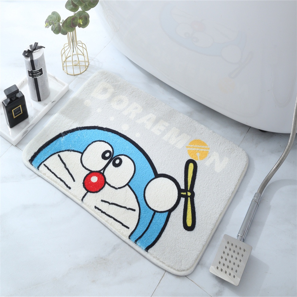 Thảm chùi chân DORAEMON DOREMON lông cừu mềm mịn, thấm nước tốt 40x60cm dễ thương cute MON0258