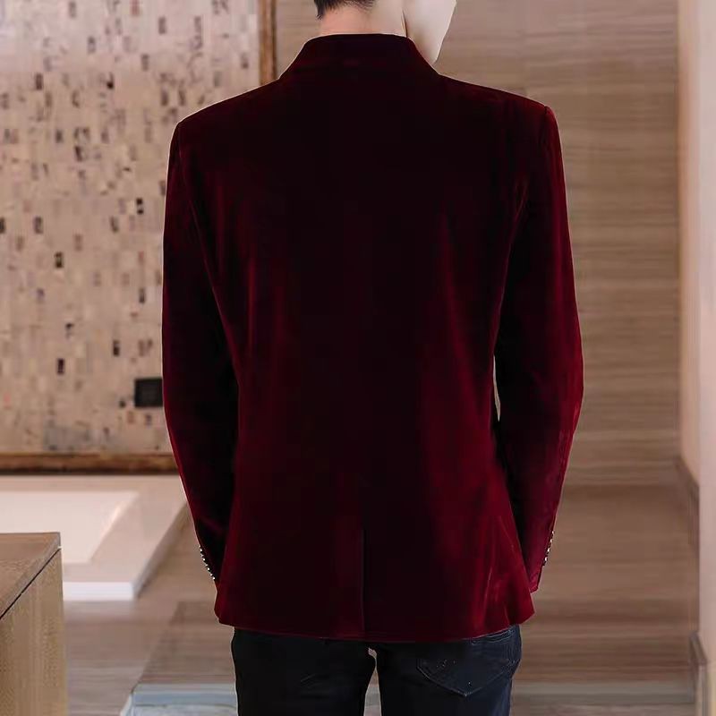 Áo khoác vest nam nhung thời trang