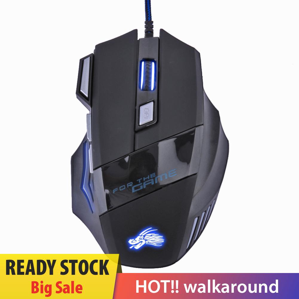 Chuột Quang Chơi Game Có Dây 5500dpi 7 Nút Bấm