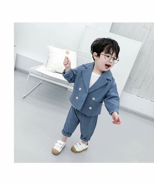 (LOẠI 1)Bộ VEST 2 CHI TIẾT THỜI TRANG SANG CHẢNH CHO BÉ TRAI (6-25KG)