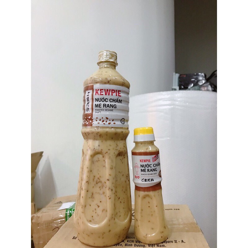 Nước chấm mè rang Kewpie 180ml/1L ăn kèm rong nho date mới