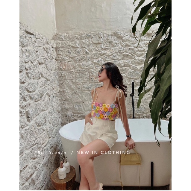 TBS | áo len móc bông hoa