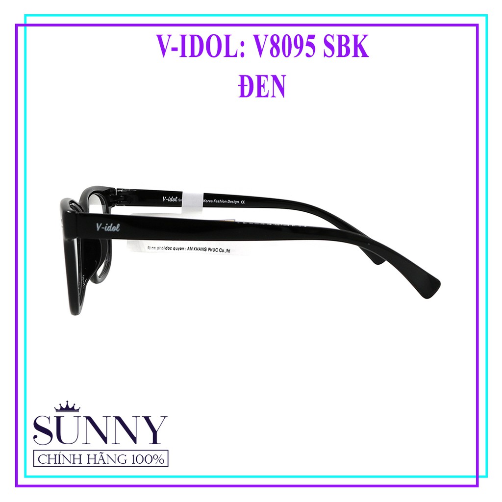 Gọng kính chính hãng V-idol V8095 SBK màu sắc thời trang, thiết kế dễ đeo bảo vệ mắt