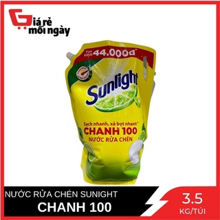 Nước rửa chén sunlight chanh 100 túi 3.5 kg