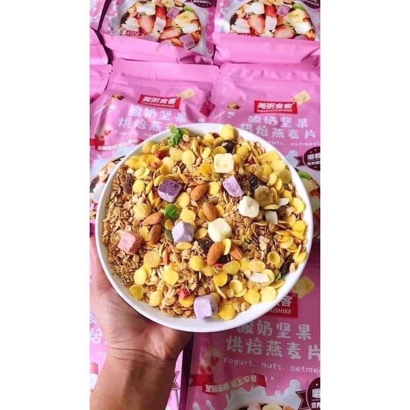 Ngũ cốc sữa chua ăn kiêng mix các loại hạt gói 400gr, 500gr