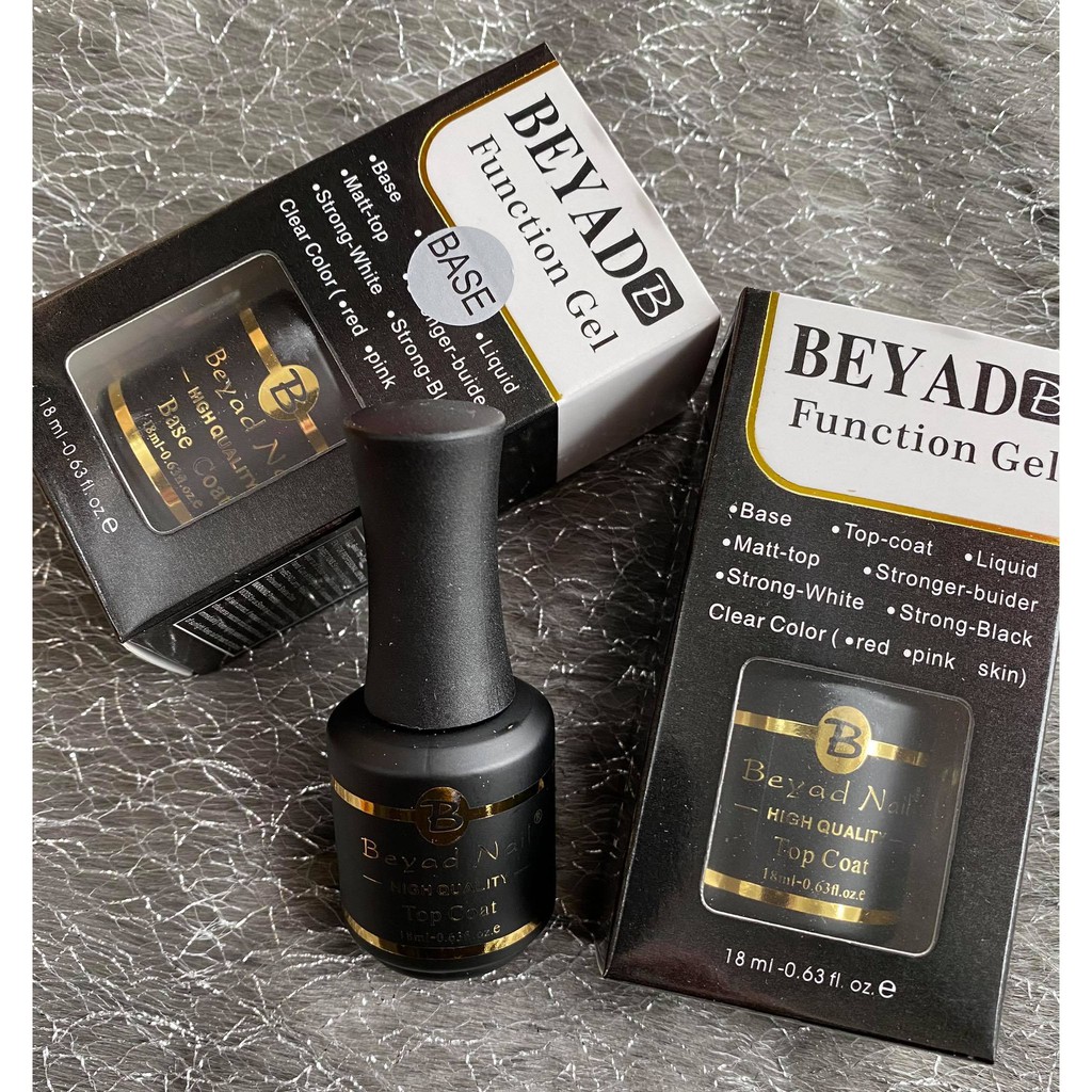 Base Top BEYAD SHELLAC Siêu Bền Chắc 18ml- Lẻ 1 Chai