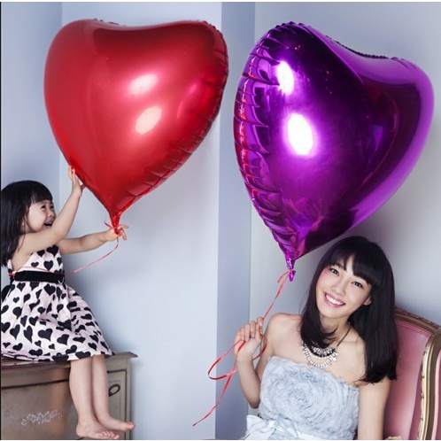 Bóng kiếng hình trái tim trang trí 80cm