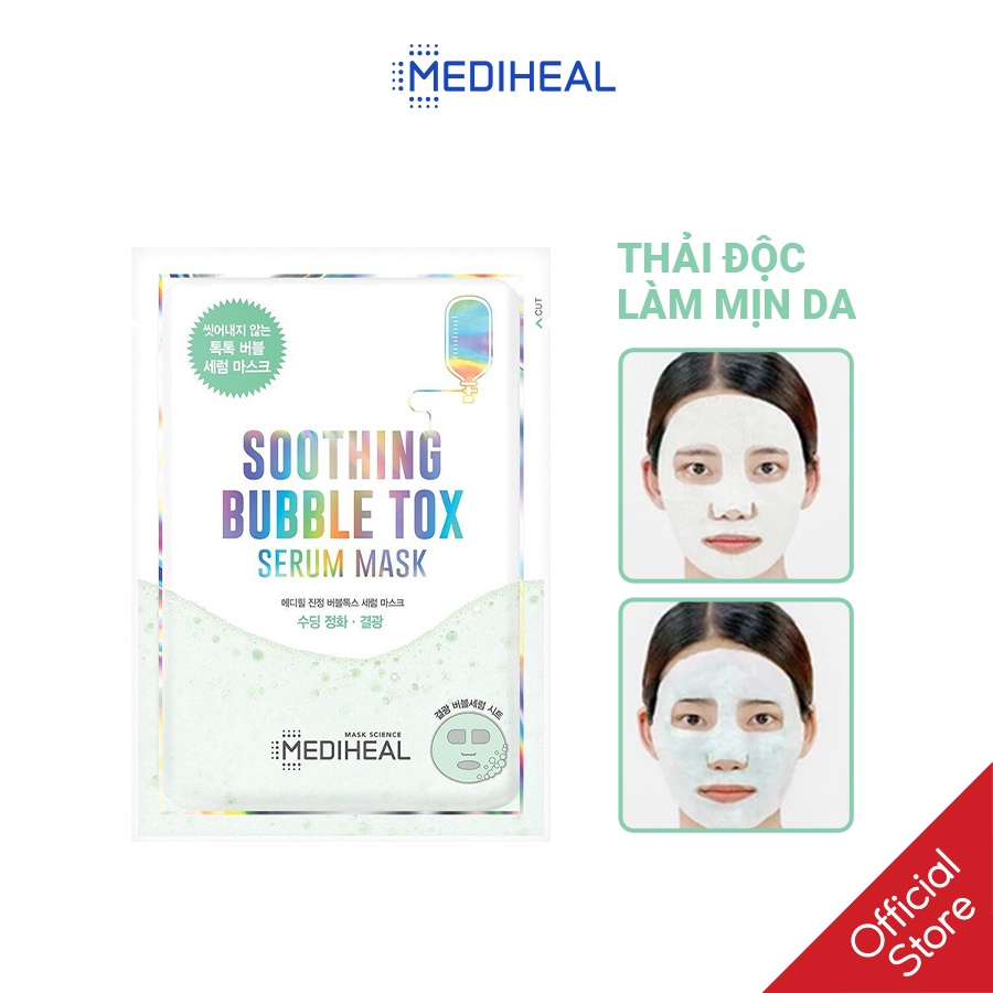 Mặt Nạ Sủi Bọt Thải Độc, Cấp Ẩm, Làm Dịu Da Mediheal Soothing Bubble Tox Serum Mask 25ml [K58]