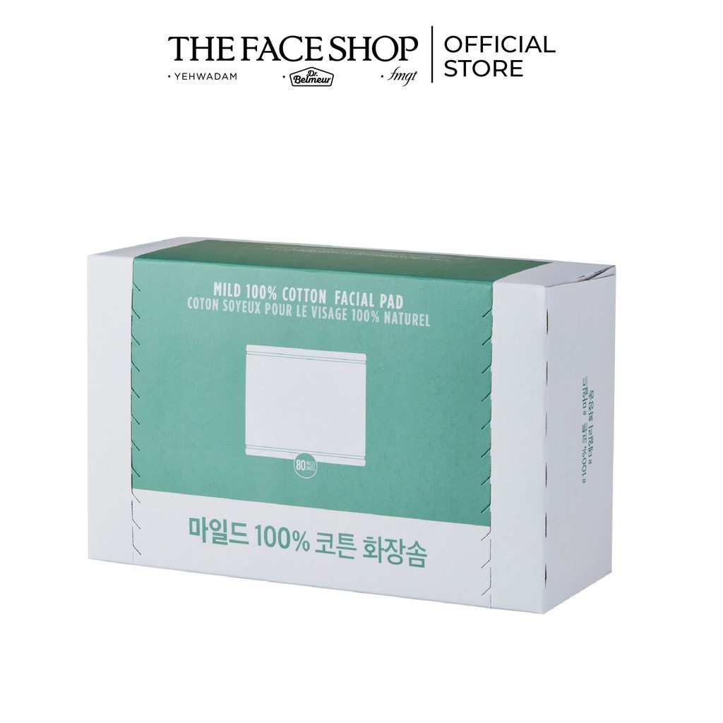 Bông Tẩy Trang TheFaceShop Mild 100% Cotton Facial Pad 80pcs