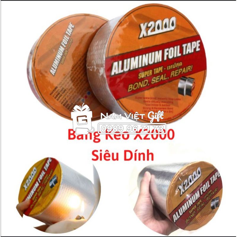 Băng keo chống thấm x2000 siêu dính Nhật Bản chống thấm dột, dán tường, dán mái tôn, dán ống nước