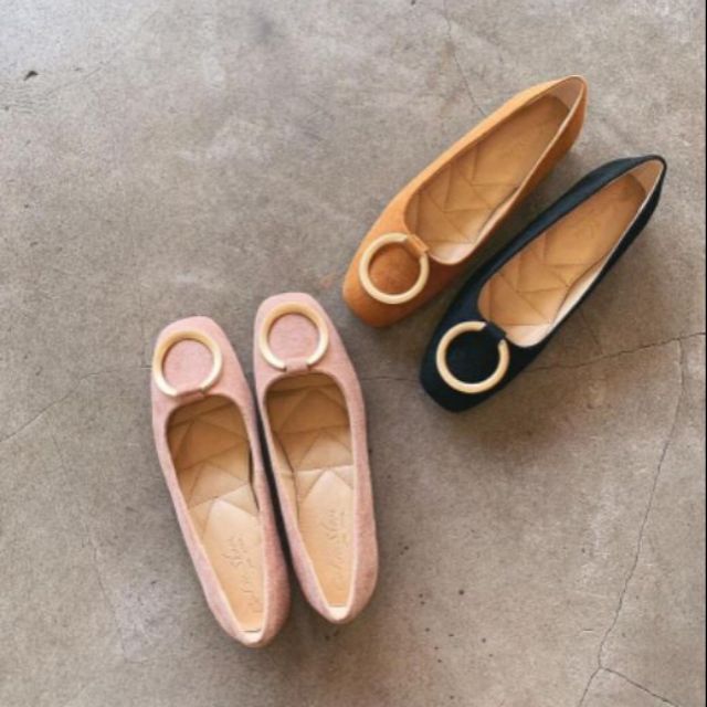 Giày búp bê da lộn cao cấp