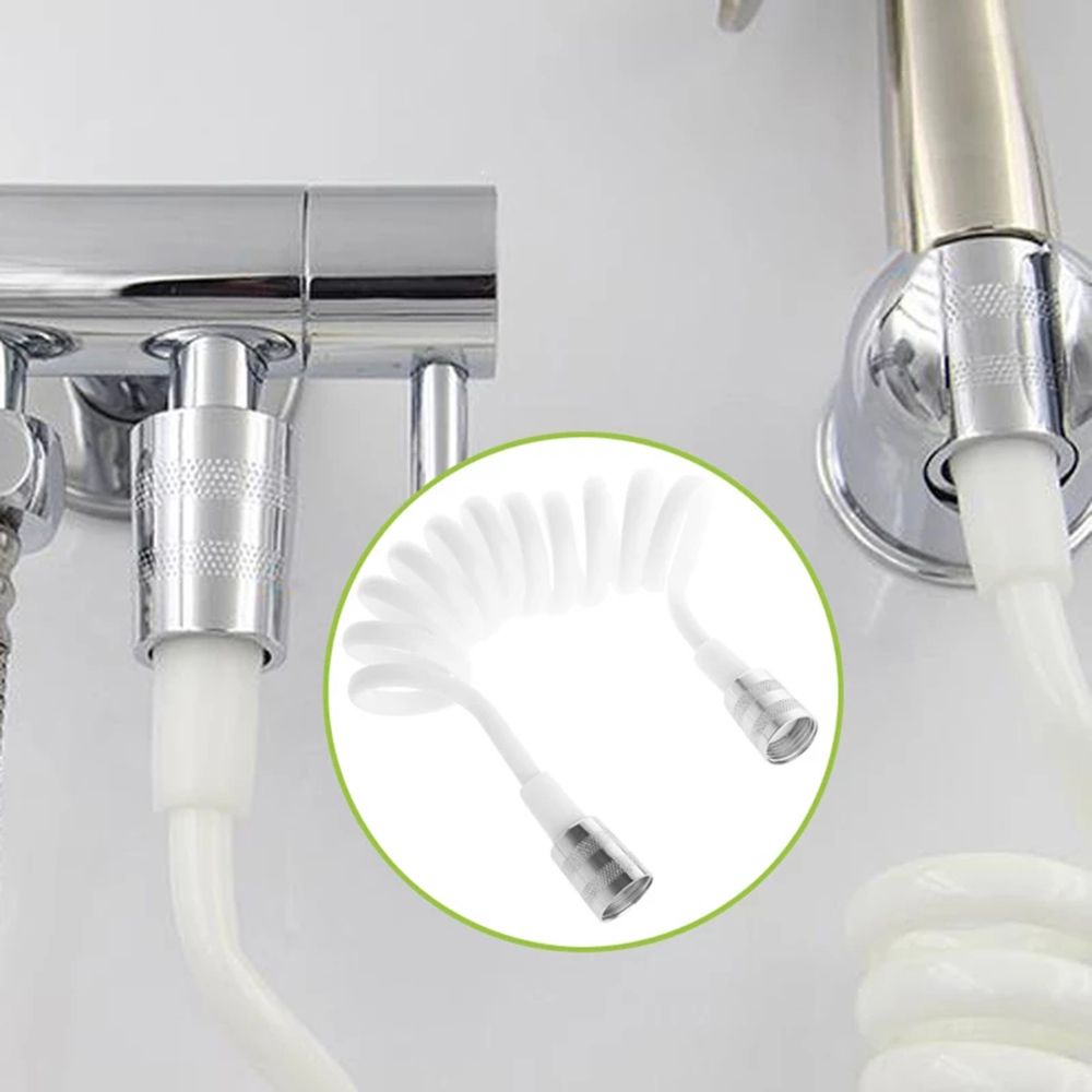 Đường ống nối vòi hoa sen/vòi xịt bồn cầu kiểu dây điện thoại lò xo có thể thu vào chống quấn 1.5/2/3m cho phòng tắm