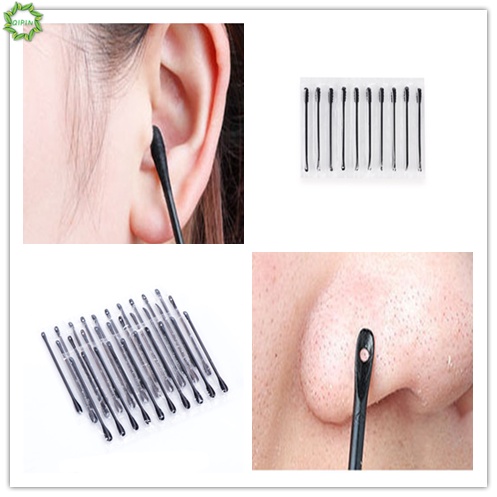 [Hàng mới về] Set 10/100 tăm bông hai đầu nặn mụn dùng một lần tiện lợi