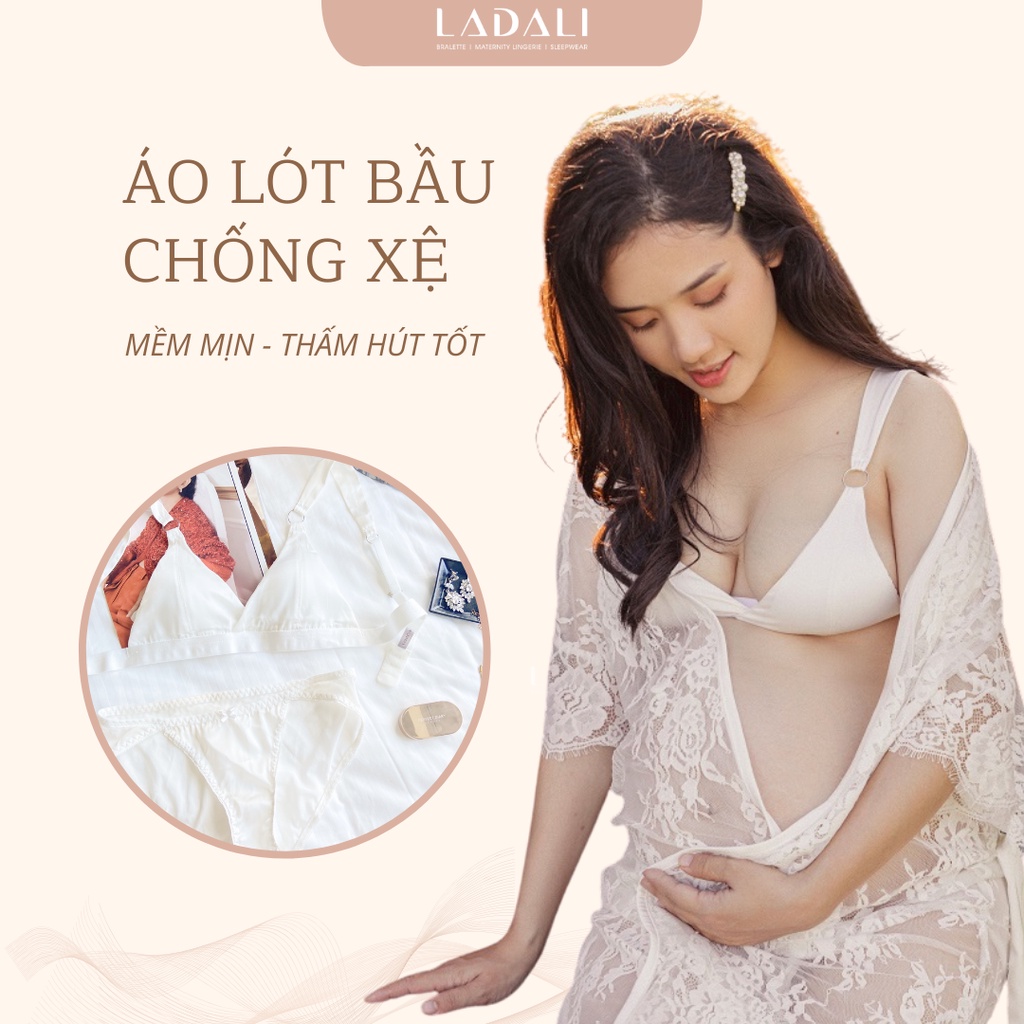 Áo lót bà bầu LADALI size lớn áo ngực cho mẹ bầu chất liệu lụa satin cao cấp thấm hút mồ hôi - A570