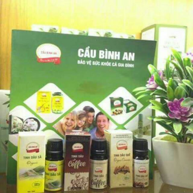 Combo 3 tinh dầu sả, cà phê, quế Cầu Bình An