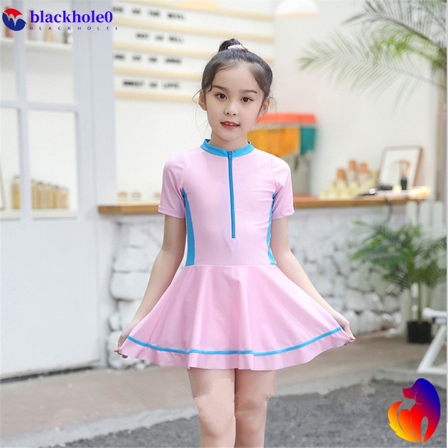 Bộ Đồ Bơi Một Mảnh Tay Ngắn Xinh Xắn Cho Bé Gái Từ 3-11 Tuổi