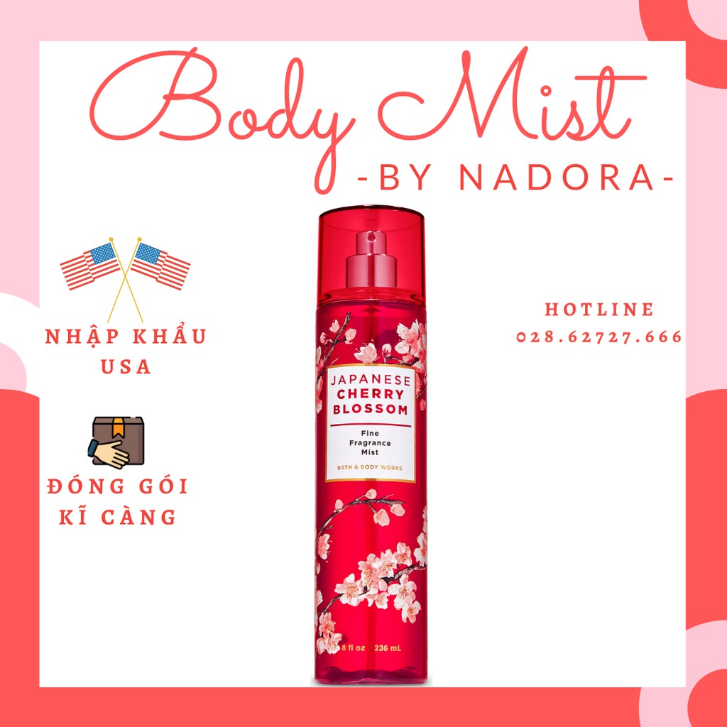 Xịt Thơm Toàn Thân Bath And Body Works - Japanese Cherry Blossom Body Mist (236ml)