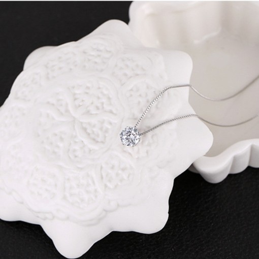 XiaoboACC Dây Chuyền Chuỗi Ngắn Đính Đá Pha Lê Zircon Phong Cách Hàn Quốc Thời Trang