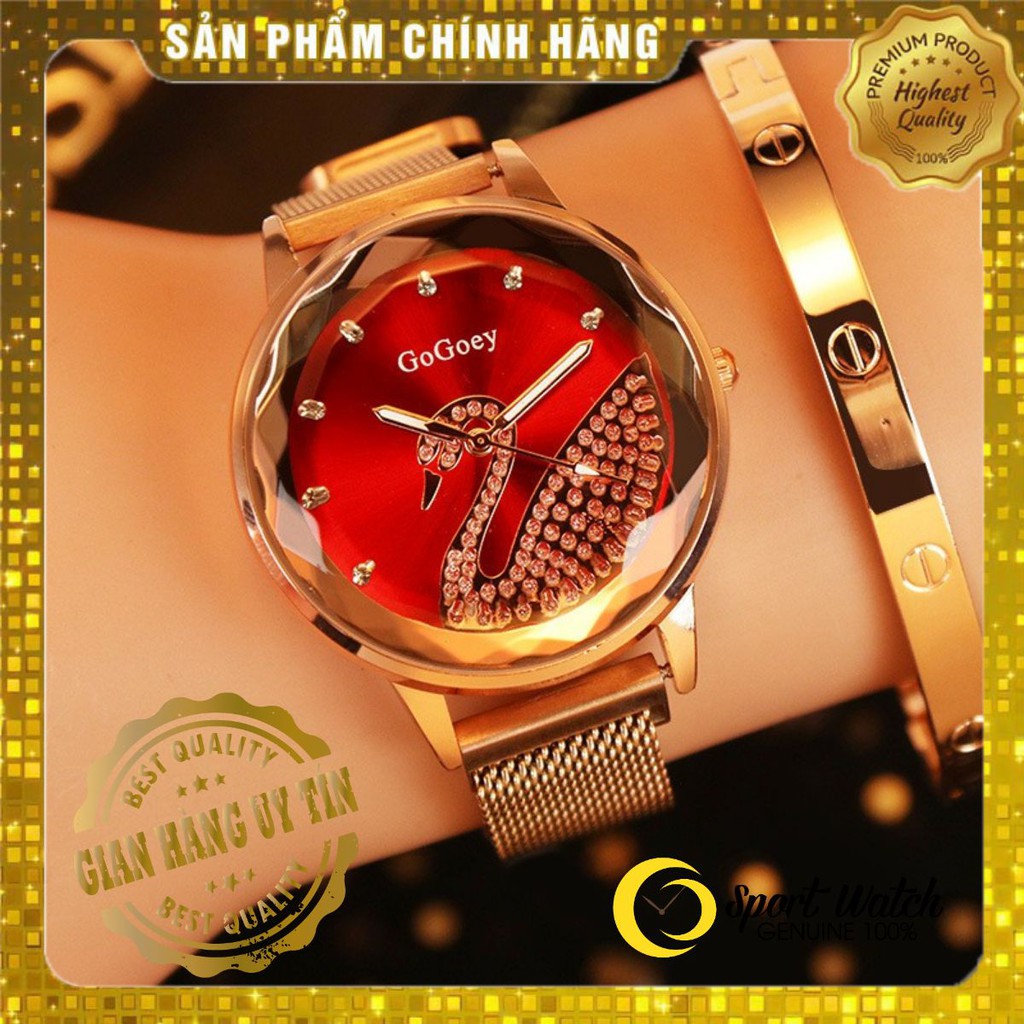 Đồng hồ thời trang nữ gogoey GO2065 - Mặt 33mm - dây cài nam châm Mặt thiên nga