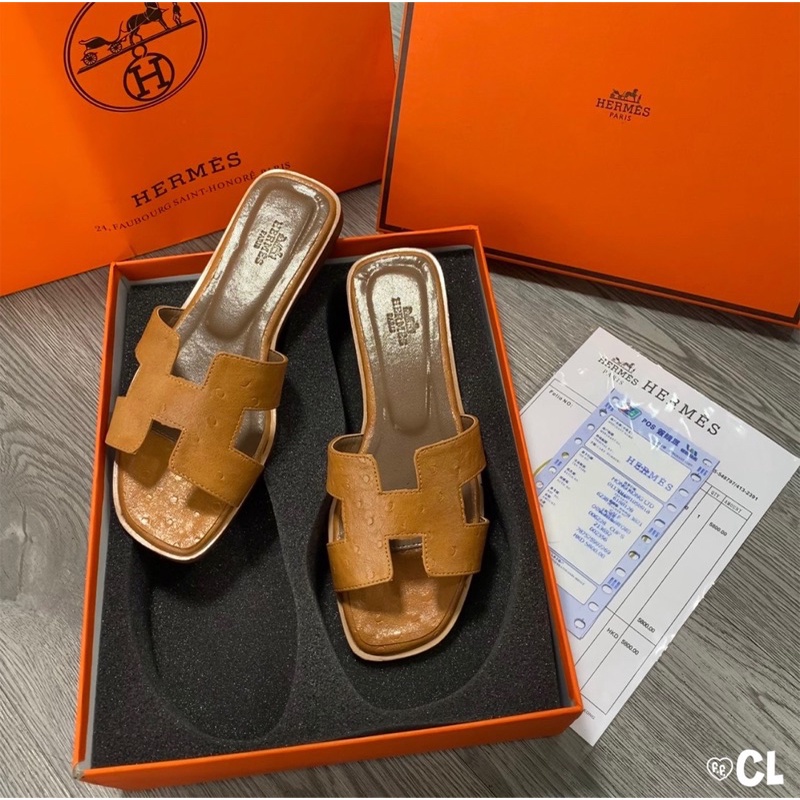 Dép lê Hm da mịn clasic pha chấm fullbox