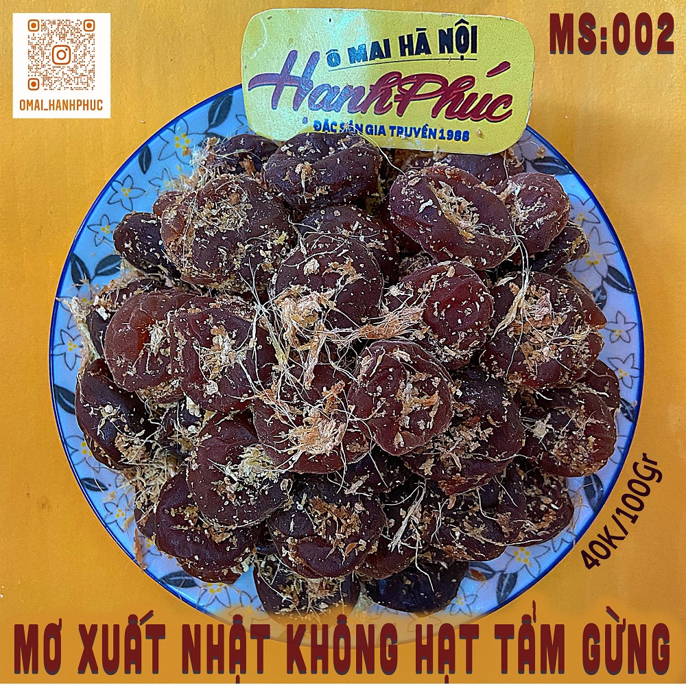 mơ xuất nhật không hạt tẩm gừng thơm ngon