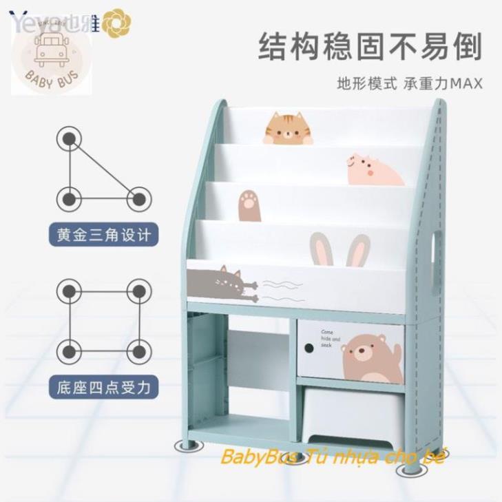 Tủ kệ đựng đồ chơi kiêm giá sách tủ nhựa đựng đồ cho bé Yeya hàng cao cấp