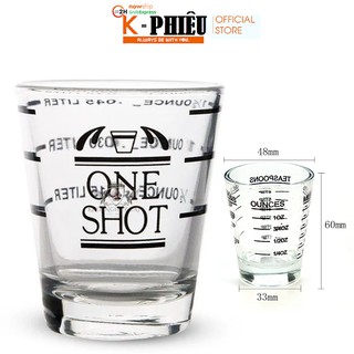 Espresso glass – Ly espresso 2 shot 60 ml có vạch chia KP-IM021
