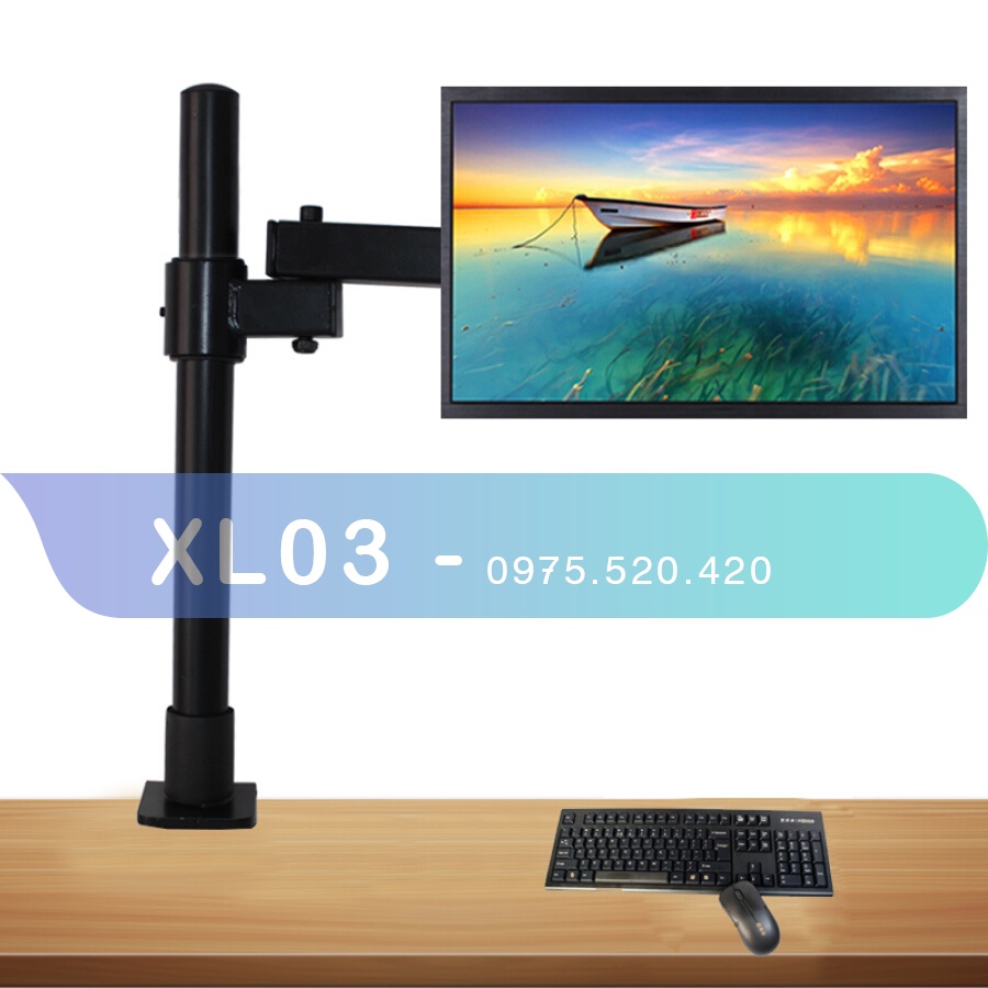 XL03 - Giá treo màn hình máy tính - Tay Đỡ Màn Hình Kẹp thành bàn [Màn hình 17 - 27 inch] [ Rẻ Hơn NB F80 H80 F100A]