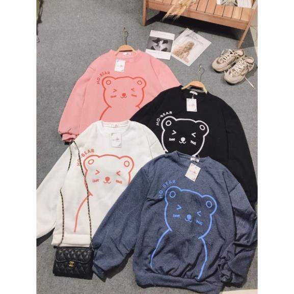 Áo nỉ dài tay Sweater gấu to TC