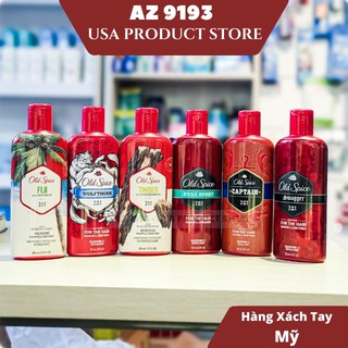 Combo Dầu Gội Xách Tay Mỹ Cao Cấp OLD SPICE 355ml - Sạch Nhờn, Không Bết Tóc, Hương Thơm Độc Đáo - AZ 9193