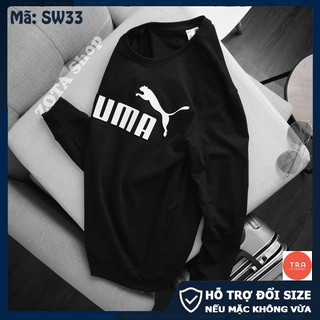 Áo thun nam đen chất poly thái dày mịn phối con báo năng động mã SW33