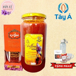 Nhụy hoa nghệ tây ngâm mật ong 1000ml - saffron tây á [chính hãng - tặng 5g đông trùng hạ thảo +táo đỏ +kỷ tử +ly thủy t