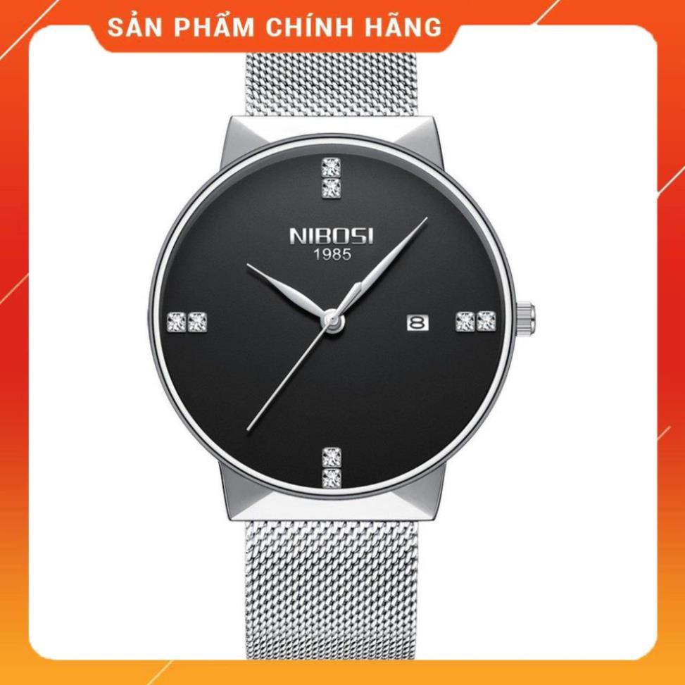 ⚡️CHÍNH HÃNG⚡️ Đồng hồ nam dây lưới thép cao cấp Nibosi 2323 (fullbox)