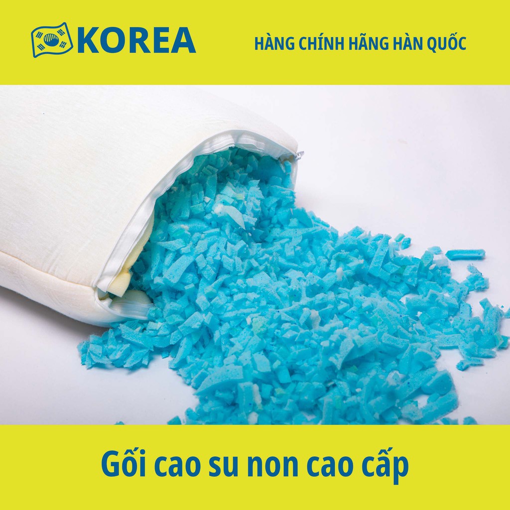 Gối cao su non vỏ sợi tre siêu thoáng - Hàng chính hãng Mehome Hàn Quốc - Tùy chỉnh chiều cao và độ mềm (MP-122)