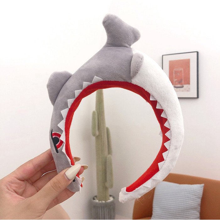 Cài tóc cá mập xanh lá và xám