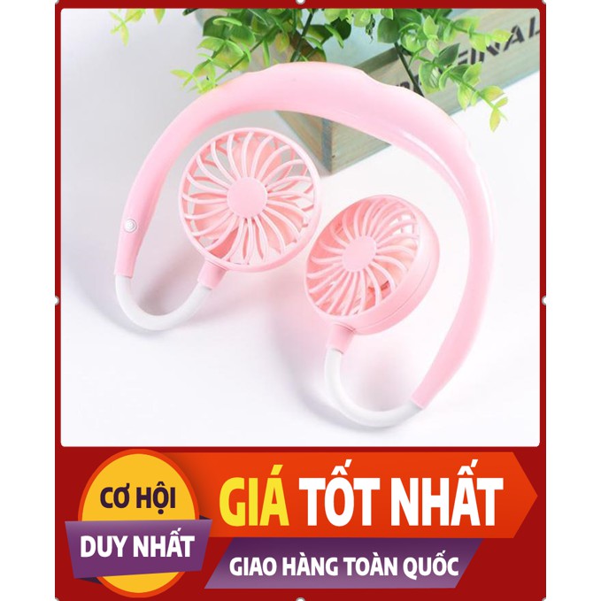 Quạt Tích Điện Đeo Cổ Tiện Lợi Dễ Dàng Hoạt Động