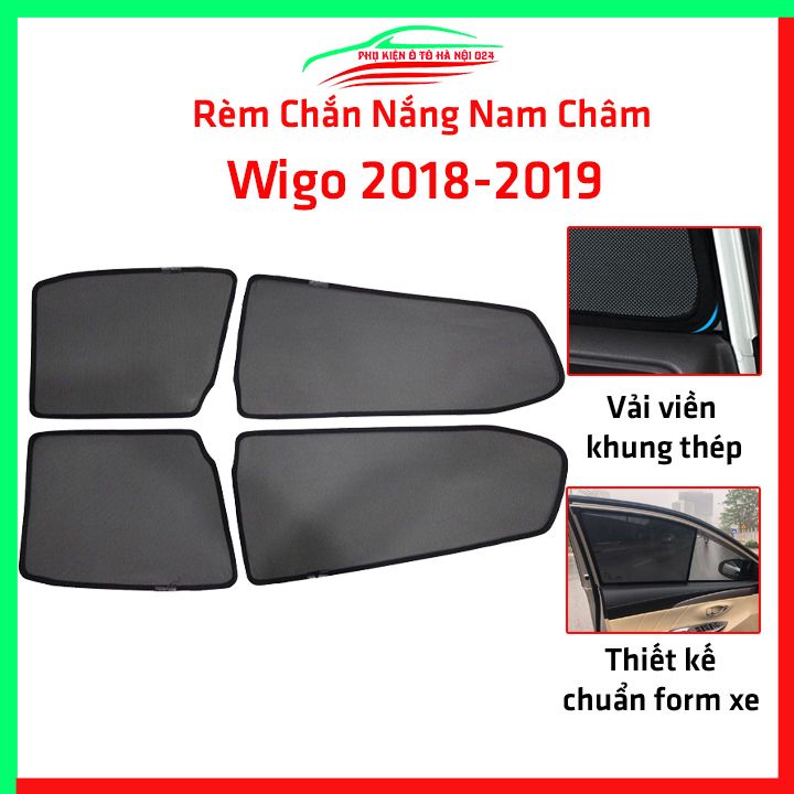 Bộ rèm chắn nắng Wigo 2018-2019 cố định nam châm thuận tiện