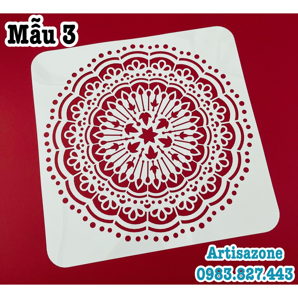 Pet Stencil - Khuôn hình trang trí họa tiết - Kích thước 30cm x 30cm - 01 tấm