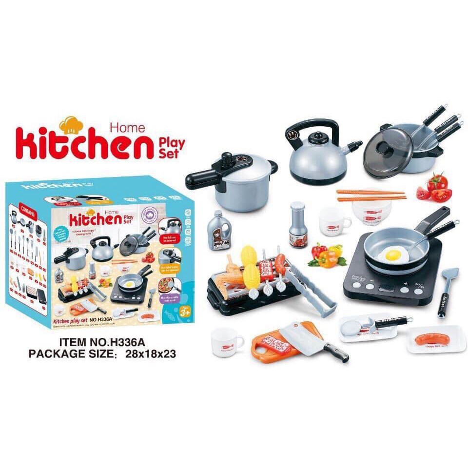 Bộ Đồ Chơi Nấu Ăn Home Kitchen 36 Món Cao Cấp Dành Cho Bé