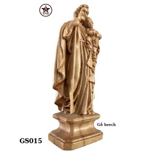 Tượng  gỗ Thánh Giuse cao 15cm