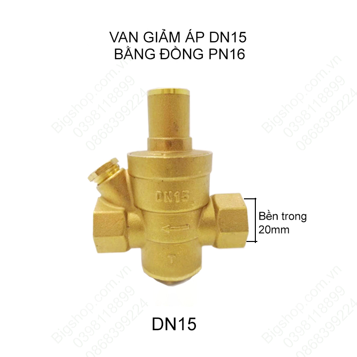 Van điều chỉnh giảm áp lực nước DN15, DN20, DN25 cho khách tùy chọn